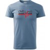 Cycling ekg - Klasické pánske tričko vyššej gramáže - 3XL ( Denim )