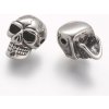 Korálka lebka - chirurgická oceľ - 9 x 14 mm - 1 ks