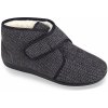 816-C50 MJARTAN-Uzatvorené papuče na suchý zips z ovčej vlny Veľkosť: 45