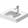 Duravit Soleil by Starck - Umývadlo, 55x48 cm, s prepadom, otvor na batériu, WonderGliss, biela 23765500001