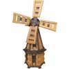 Drevený veterný mlyn záhradný, otočný, dekoračný 170 cm