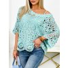 Fashionweek Bavlnená krajková blúzka boho UB-ACARIO Farba: mentolová, Veľkosť: Universal