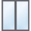 Balkónové dvere plastové dvojkrídlové so štulpom ESG ARON Basic biele/antracit 1450 x 2100 mm