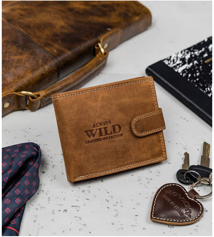 Wild Always peňaženka kožená pánska N992 CHM 1096 Cognac
