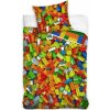 Carbotex · Detské bavlnené posteľné obliečky Stavebnicové kocky - 100% bavlna - 70 x 90 cm + 140 x 200 cm