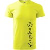 Hory bicykel úsmev - Klasické pánske tričko vyššej gramáže - S ( Neonová žltá )