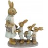Clayre & Eef Veľkonočné dekorácie králičie rodiny - 17 * 7 * 19 cm - Clayre & Eef