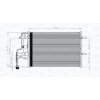 Kondenzátor klimatizácie MAGNETI MARELLI 580mm 350203844000 EAN: 8001063801155