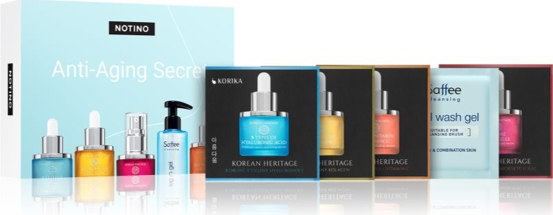 Beauty Discovery Box Notino Korika Korean Heritage Marine Stem Cells pleťové sérum proti starnutiu s kmeňovými bunkami 2 ml + Korika Korean Heritage Hydrolyzed Collagen omladzujúce