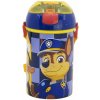 Stor · Plastová fľaša na pitie so slamkou, viečkom a popruhom Labková patrola - Paw Patrol - motív Rescue Pups - 450 ml