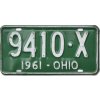 Americká ŠPZ Ohio 1961 Green 9410-X