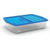 KIS Spinning Box XL priehľadné, modré veko, 56l
