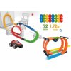 Set flexibilná autodráha Flextrem Discovery Set Smoby so Superloops okruhmi a predĺženou dráhou 612 cm s elektronickým autíčkom