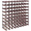 Stojan na víno, 9-poschodový, 80x22,5x80 cm, hnedý