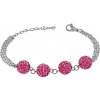 CITY STORM Dámsky oceľový náramok Shamballa ružový + darčeková krabička zadarmo