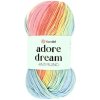 YarnArt Adore Dream 1054 bielo ružovo žlto modrá