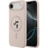 Karl Lagerfeld Liquid Silicone Karl and Choupette MagSafe Zadný Kryt pre iPhone Air Pink