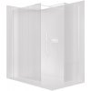 CERANO - Sprchová zástena Walk-in Onyx TL/P - 8 mm - hranatá vzpera - biela matná, ryhované sklo - 130x50x200 cm