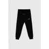 Detské bavlnené tepláky Calvin Klein Jeans čierna farba, s potlačou IU0IU00285.128.176.PPYH 164