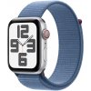 Apple Watch SE GPS + Cellular 44mm Silver Aluminium Case with Winter Blue Sport Loop - MRHM3QC/A