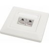 Zásuvka Solarix CAT6 STP 2 x RJ45 pod omítku bílá
