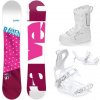 Raven Style Pink snowboard + Raven Fastec FT360 white vázání + Raven Pearl white boty - 150 cm + M (EU 39-42)