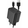 Sieťová nabíjačka Setty s káblom USB Type-C, 1 m, 5 V 3A, čierna