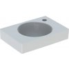 Geberit Preciosa II - Umývadielko, 40x28x10 cm, otvor na batériu vpravo, bez prepadu, biela 273240000