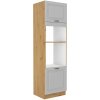 Bývaj s nami SK, STELLA 60 DPM vysoká skrinka na vstavanú rúru, biela/dub Artisan LTD,MDF