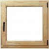 EURO Drevené okno OS 1, P, 90 × 90 cm, trojsklo, pravé, borovica