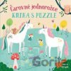 Čarovné jednorožce: Kniha s puzzle - Louise Wright