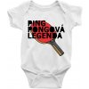 Ping Pongová legenda - Body dojčenské s krátkym rukávom - Krátký r. 12-18 mes ( Biela )