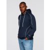 Ombre Men's sweatshirt with contrast stitching and hood - navy blue modrá | biela L Ombre 5907064530328
