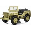 Mamido Mamido Detský elektrický Jeep Willys 24V 4x4 trojmiestny béžový