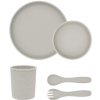KikkaBoo Jedálenská sada Platinum Silicone Sand 5 dielna