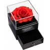 VEČNÁ RUŽA V KRABIČKE DARČEKOVÁ ŠPERKOVNICA SO ZÁSUVKOU NA NÁHRDELNÍK / ŠPERKY