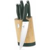 Sada kuchynských nožov s bambusovým stojanom 6 dielna Berlingerhaus Matte Green Collection BH-2757