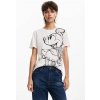 Dámské triko DESIGUAL 24WWTKA1 1001 TS MICKEYDRAWING 1001 WHITE velikost XL