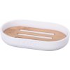 Mydelnicka, plast/bambus, 123x78x25mm, biela