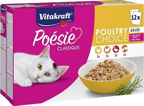Vitakraft Cat Poésie Classique poultry hydinový mix v želé 12 x 85 g