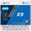 Řetěz KMC X9 Stříbrný 114čl. Box