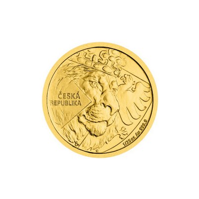 Česká mincovna zlatá minca Český Lev 2024 1/25 oz