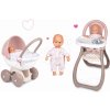 Smoby set bábika Baby Nurse Zlatá edícia, jedálenská stolička a kočík Baby Nurse 220100-6
