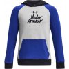 Chlapčenská mikina Under Armour, RIVAL FLEECE SCRIPT CB HD modrá,sivá,čierna ysm