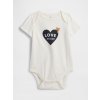 GAP Baby body Biela 3-6M Biela Biela