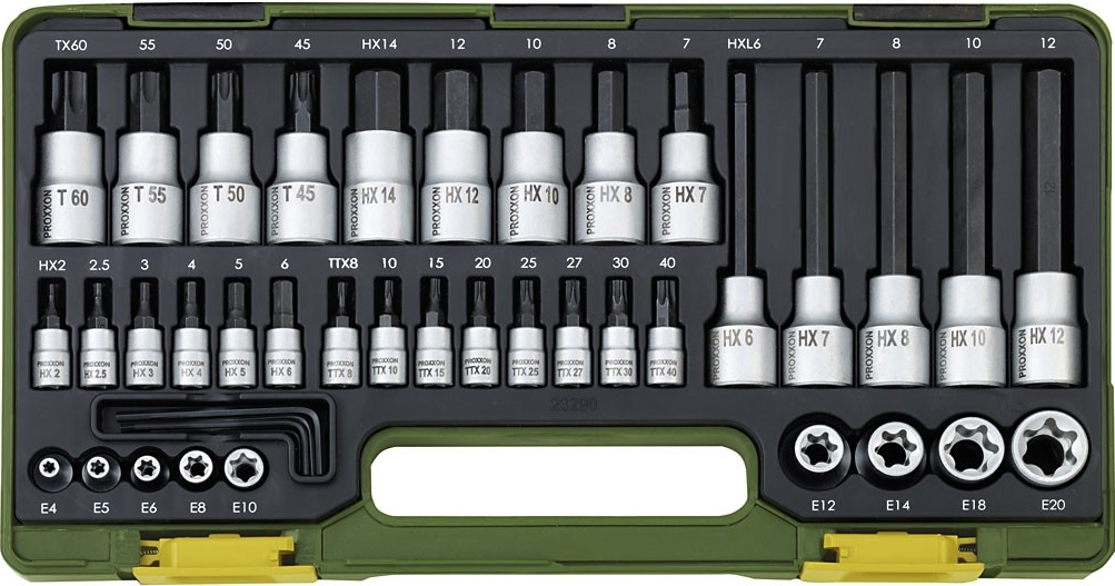 PROXXON TORX Sada 6-hranných orechov 41 dielna 1/4\