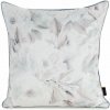 Takoy Zamatová obliečka na vankúš VELVET 155 s potlačou pastelových kvetov a ozdobnou kontrastnou lemovkou-HF-468040 | 45 x 45 cm