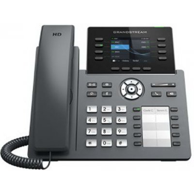 Grandstream GRP2634 SIP telefon, 2.8" TFT bar. displej, 4 SIP účty, 10 pr. tl., 2x10/ 100Mb, WiFi, BT GRP2634