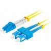Lanberg FO-SULU-SD11-0010-YE optický patch, SM SC/UPC-LC/UPC duplex, 1m, žlutý