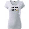 Je mi 60 pivo - Dámske tričko Pure - L ( Svetlosivý melír )